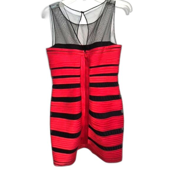 BCBG Max Azria Black and Red Cocktail Dress - Size 6 - Picture 4 of 8